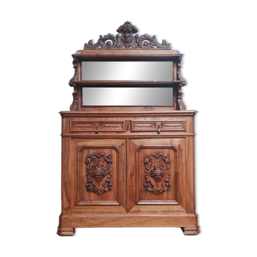 19th-century walnut Saint Hubert buffet