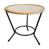 Adorable rattan coffee table and metal base, Scandinavian