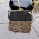 Pair of 70s designer lamps in black ceramic and gold metal