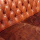 Canapé Chesterfield en cuir vieilli
