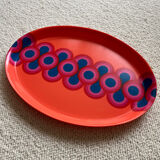 Guzzini orange plate, Ornella Noorda, 1970 design