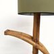 Lampadaire sculptural en rotin cintré