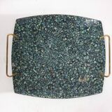 Vintage Salt and Pepper shaker in Paua shell, by Koha, New Zealand 1950's