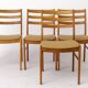 4 Vintage Swedish Oak Chairs | Alb Johansson & Söner | 1960s | One Repaired