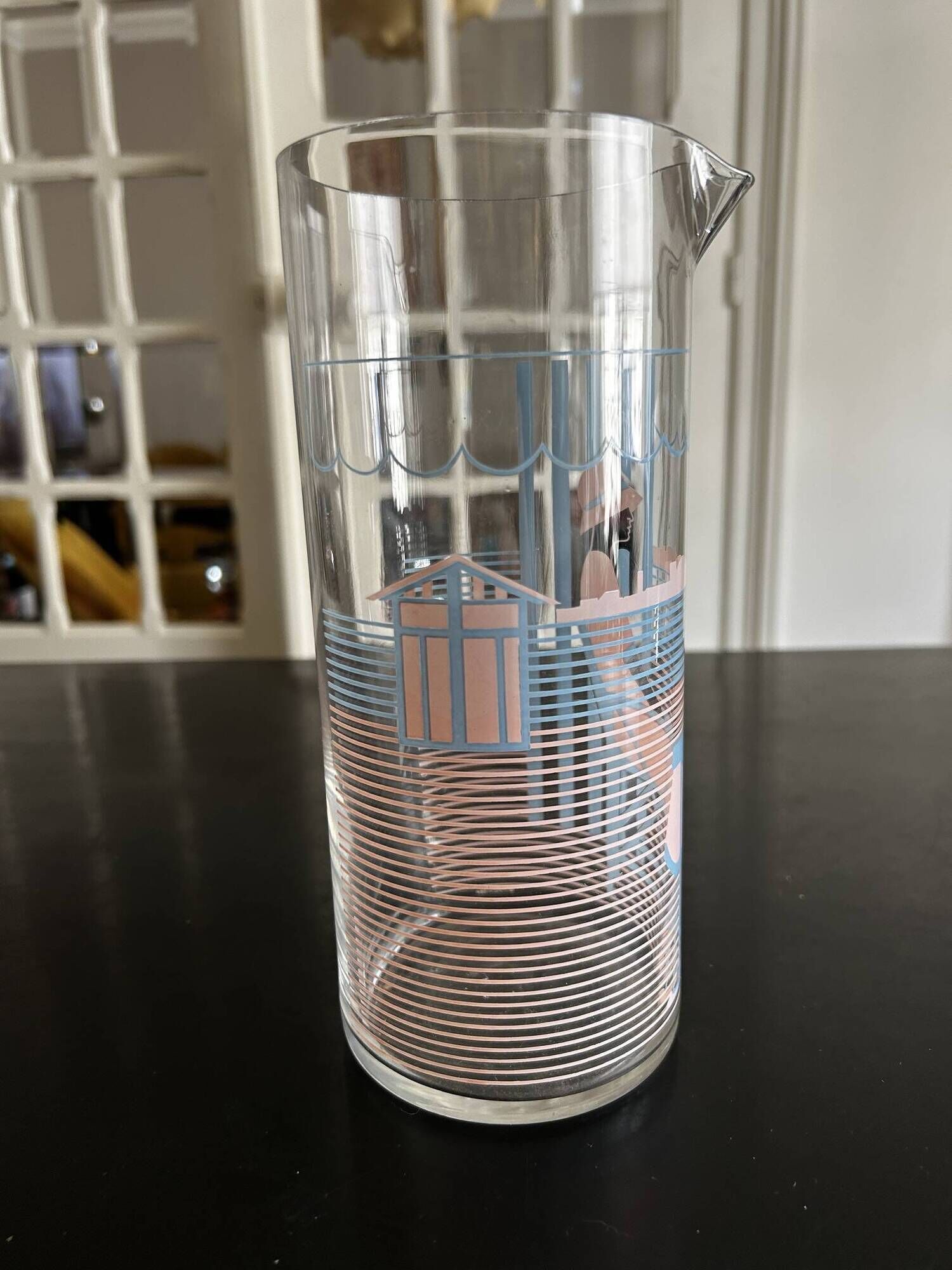 1980s glass pitcher