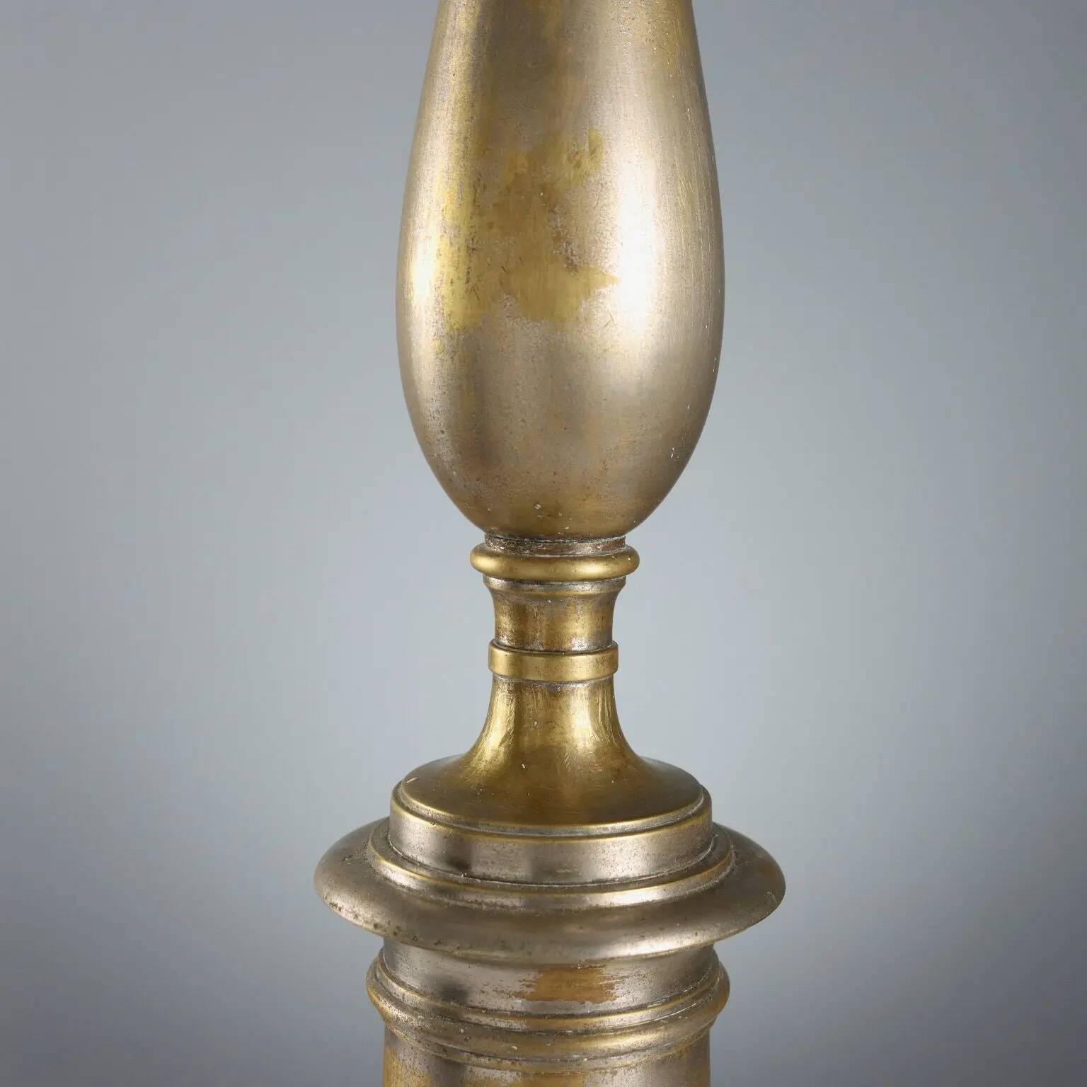 Antique gilded metal candelabrum, Italy, late 19th century