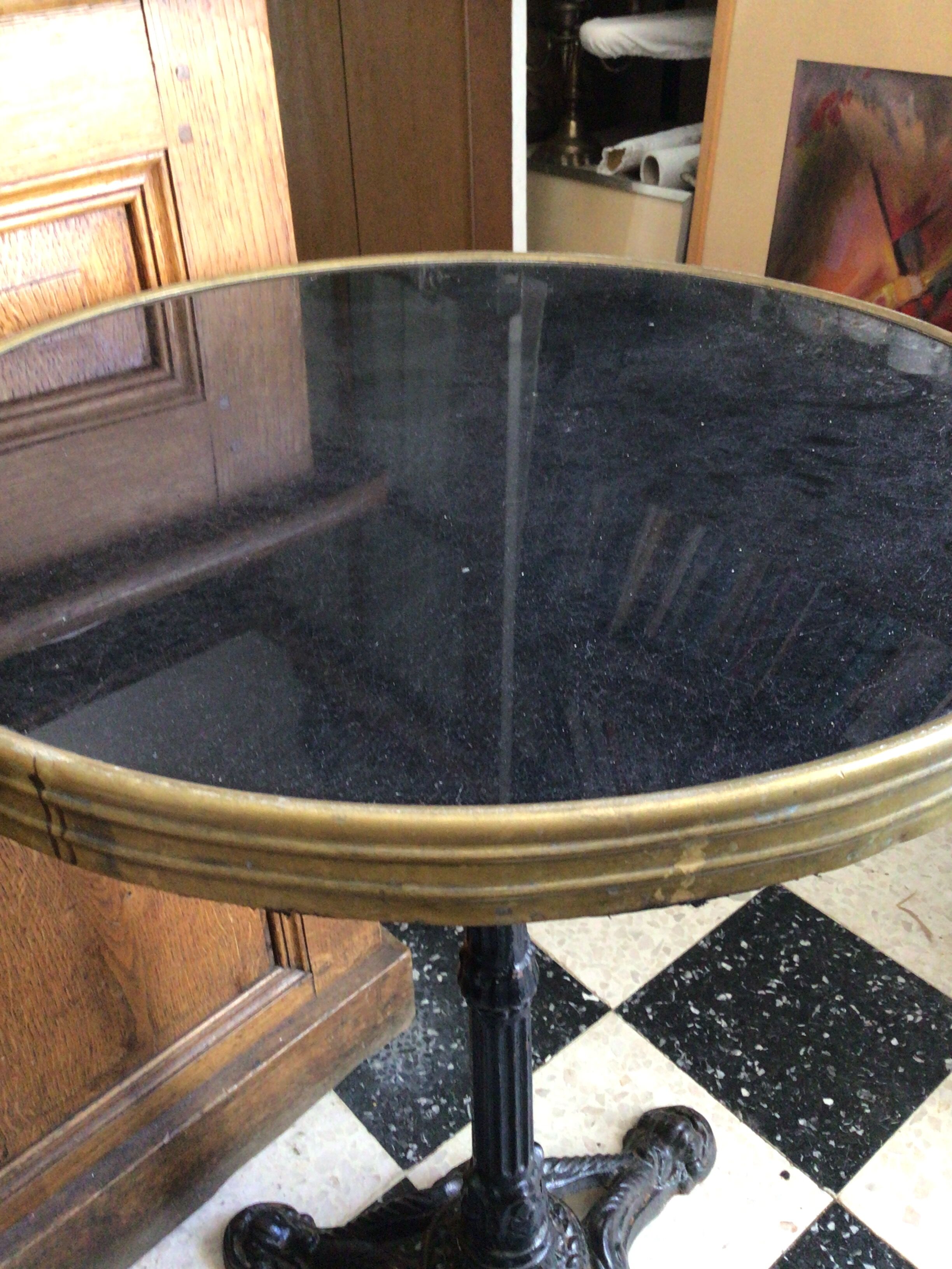 Bistro table cast iron legs