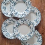 Service of 6 plates in iron earth