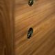 Mid-century modern Danish high chest of drawers in teak with brass handles, 1960s