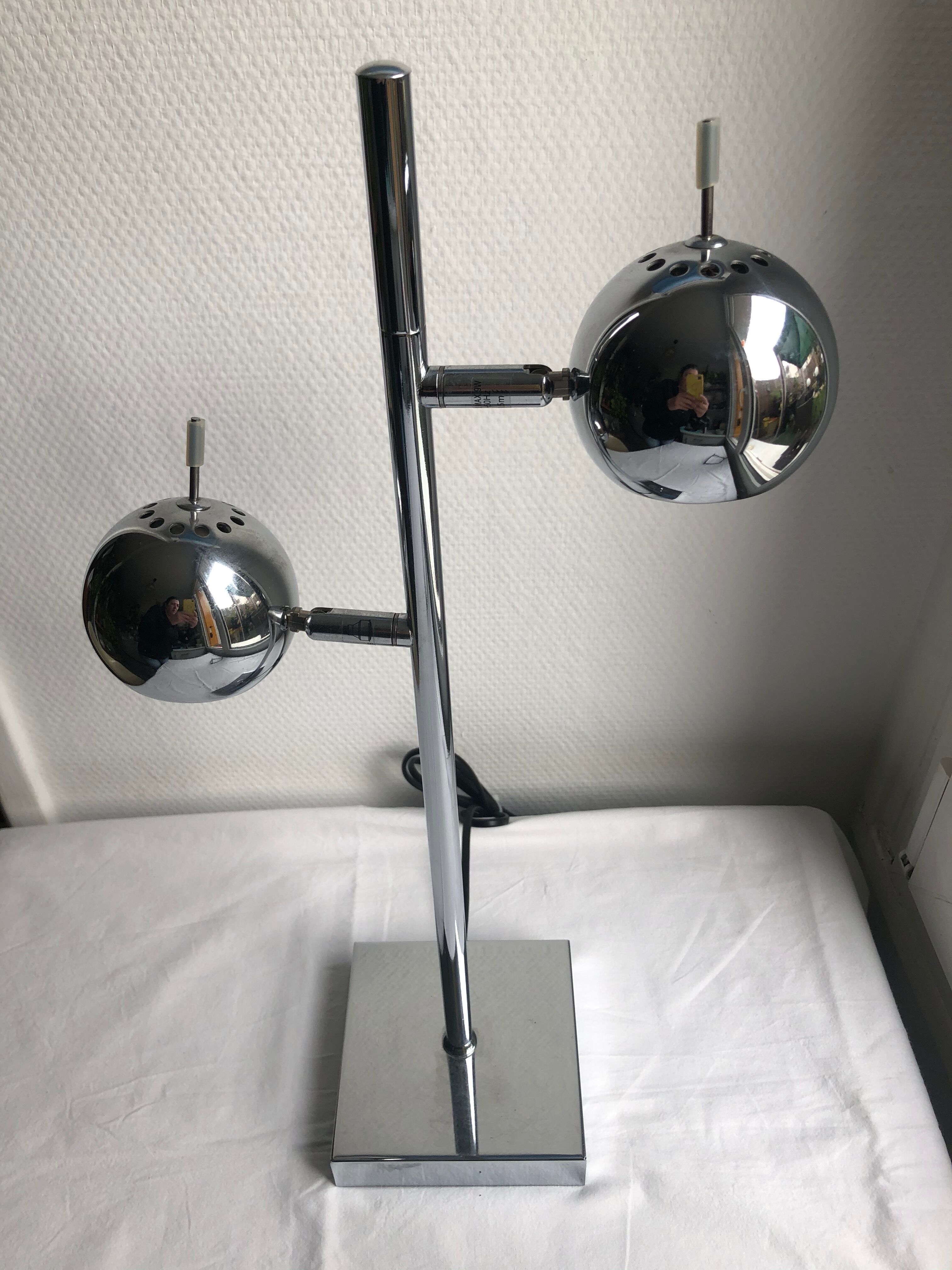 Hary chrome desk lamp, 1970