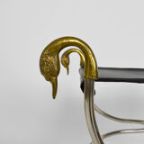 Neoclassical swan-headed curule circa 1960