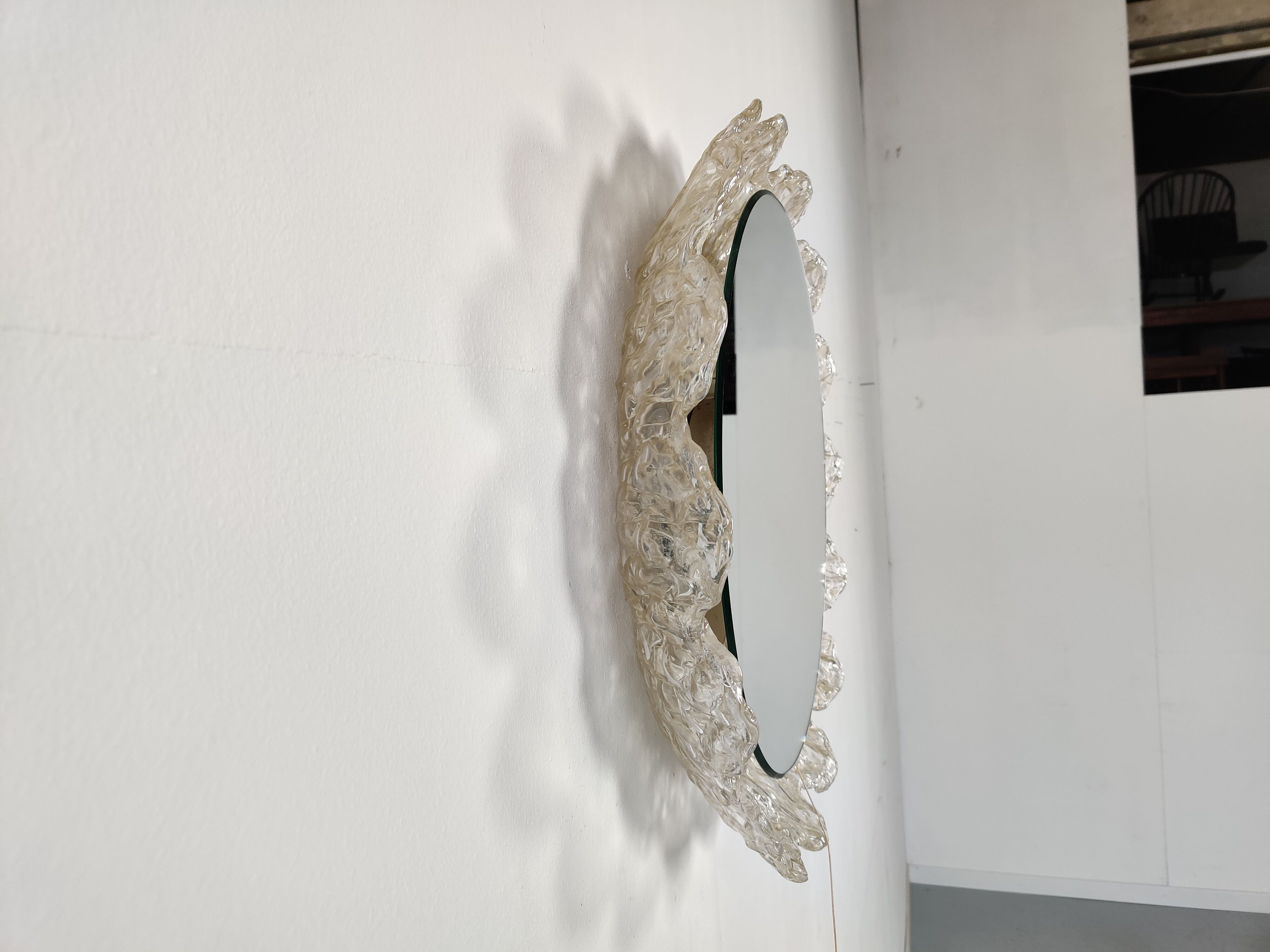 Schoninger bright mirror in plexiglas, 70s