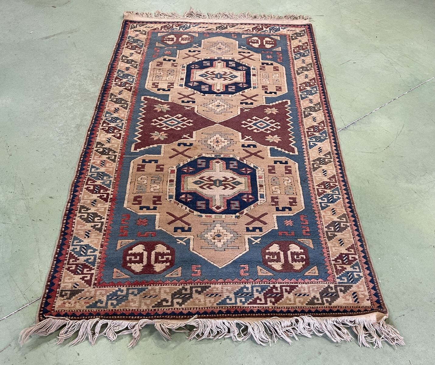 Handmade wool oriental carpet - 1m92x1m03