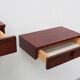 Pair of Mid-Century Modern Danish Wall-Mounted Nightstands in Walnut