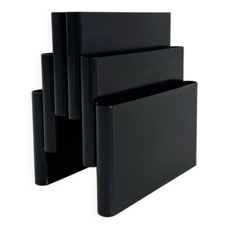 Black magazine rack by Giotto Stoppino for Kartell, 1970