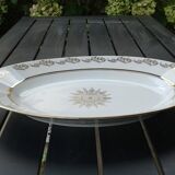 Oval dish in porcelain signed LJ & cie