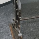 Vintage cast iron and stone garden table