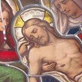 19th century stained glass window “Jesus”