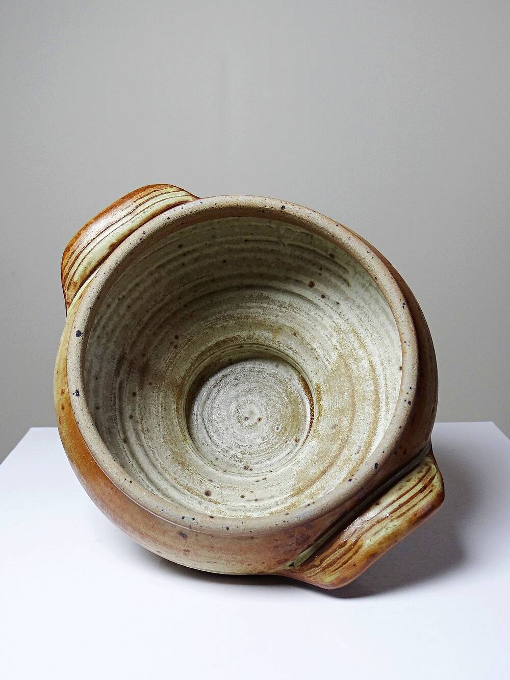 Glazed stoneware pot, Prudhomme La Borne vintage 60s-70s