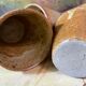 6 mugs in vintage stoneware