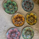 Set of 6 ceramic oyster plates