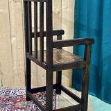 Banc de foyer breton XIXème en chêne, sapin et châtaignier