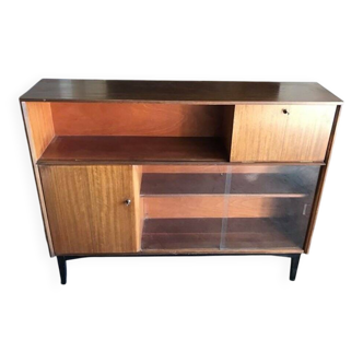 Nathan 1960s brown wooden wardrobe — mid-century style furniture