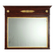 Antique Empire fireplace mirror in mahogany with a bronze frame, Italy, 19th century.