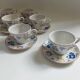 6 English cups Churchill Rosetta