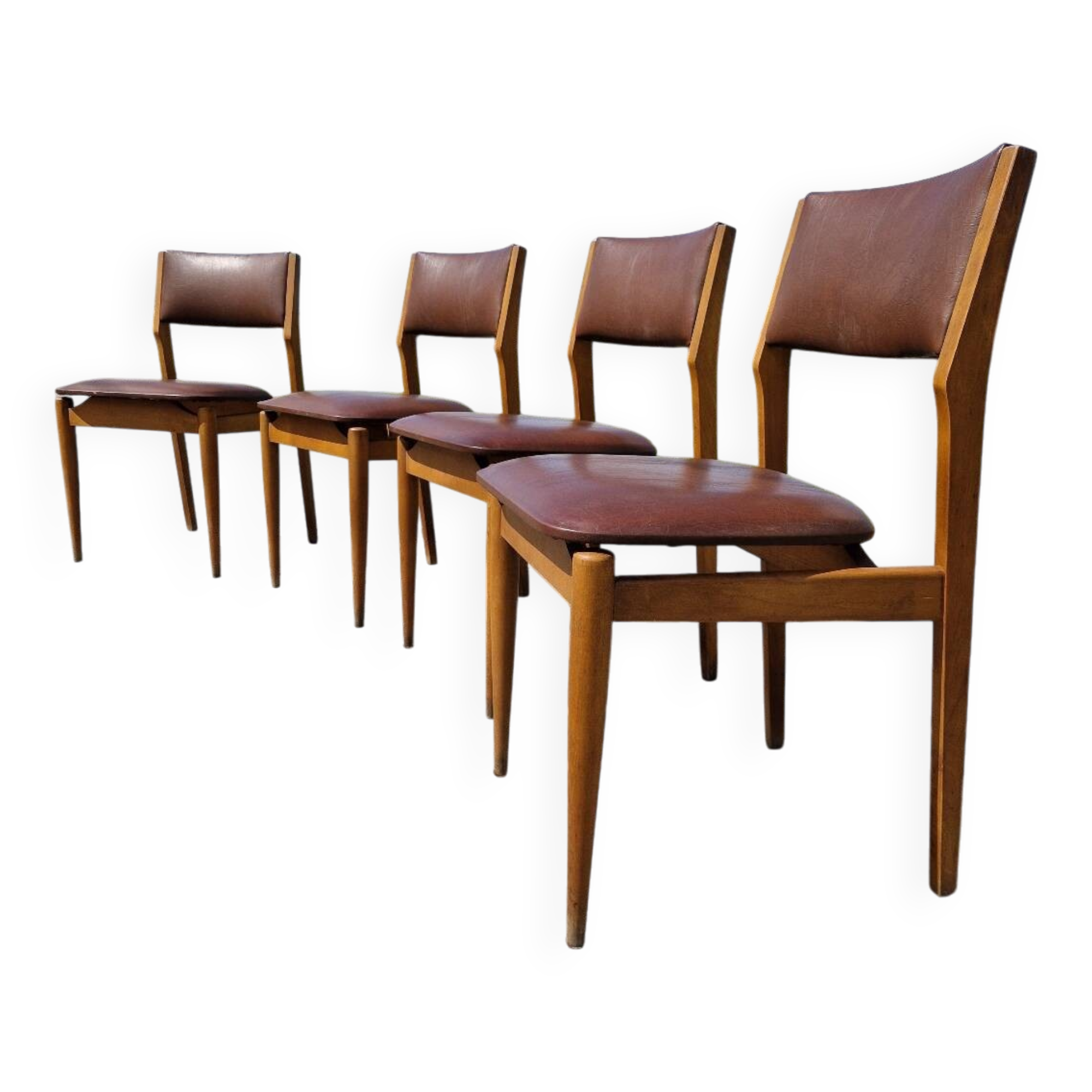 Set of 4 vintage Scandinavian chairs