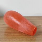 Pair of Murano vases by Seguso - Vintage Corroso glass in orange.