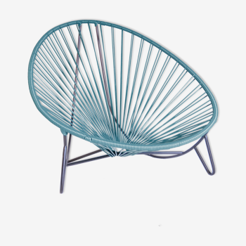 Ocean blue tulum armchair