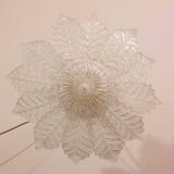 Ischia, Murano Clear trasparent Vintage Glass Ceiling Light, 1970s