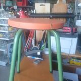 Tabouret industriel skai orange