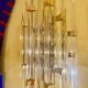 Venini iridescent glass wall light 7 blades model XL