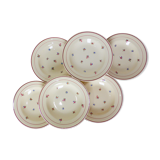 Set of 6 vintage porcelain soup plates from Salins 2103127