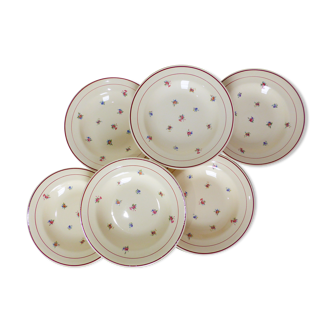 Set of 6 vintage porcelain soup plates from Salins 2103127