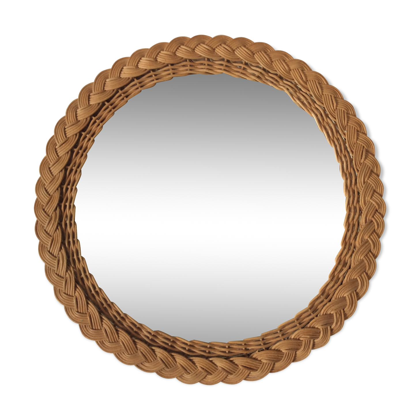Wicker mirror 40x40cm