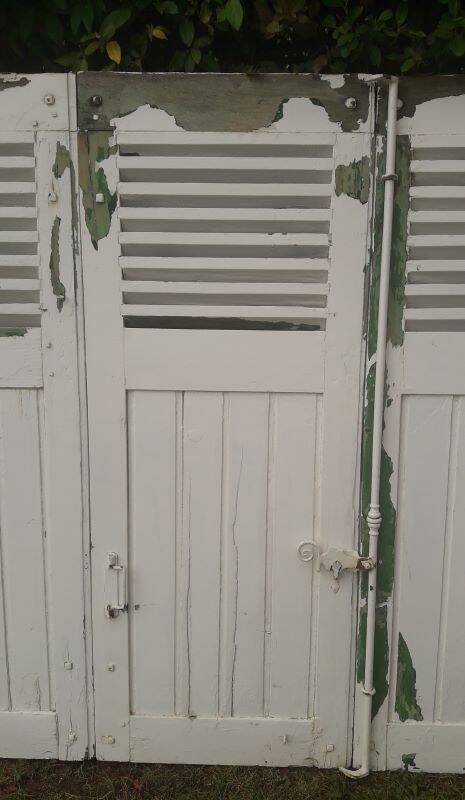 Shutters 4 leaves H148xL245cm antique oak pair 1