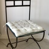 Lot de six chaises en fer forgé