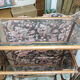 Rattan bookcase shelf - and glass - vintage