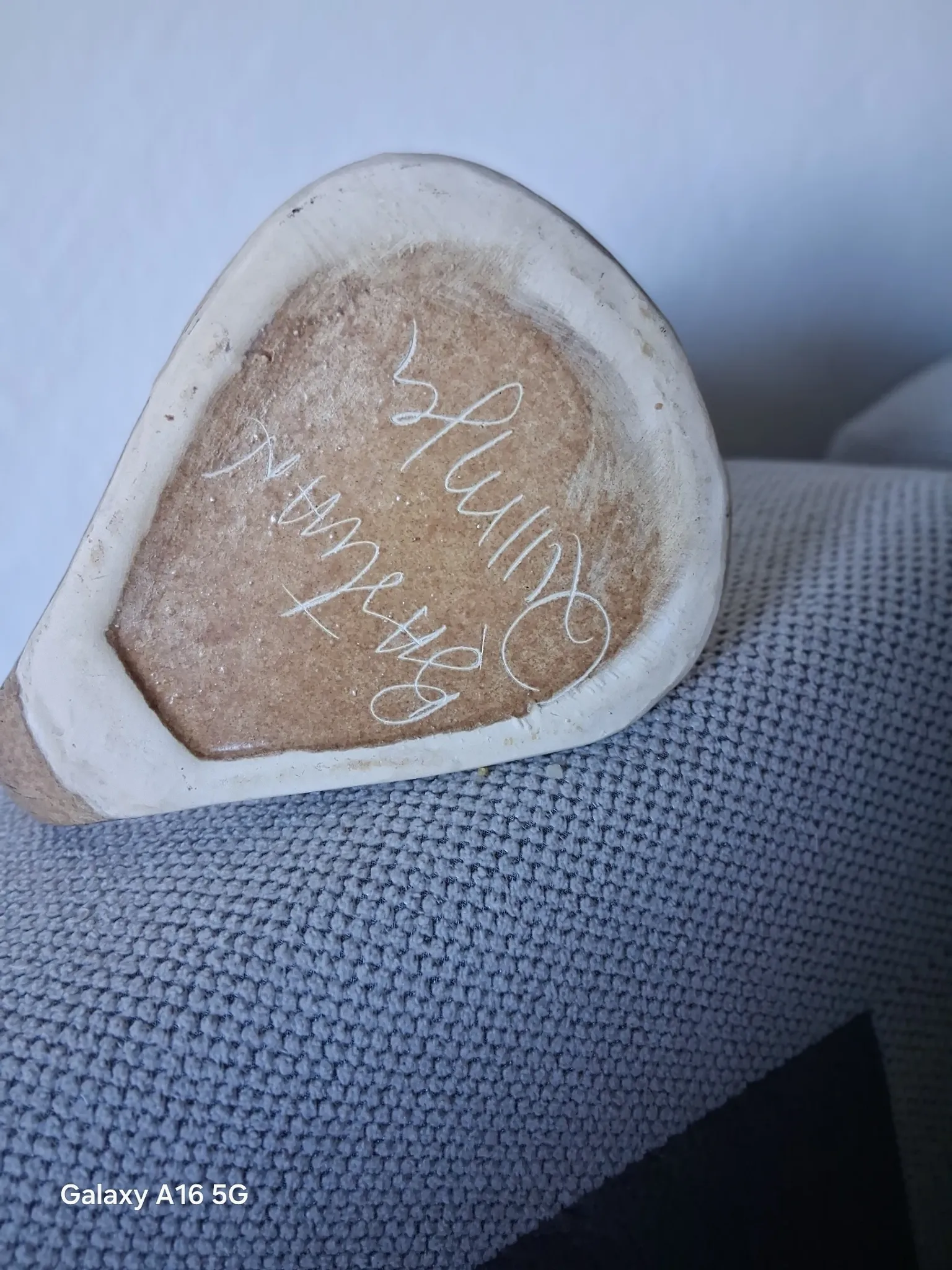 Vintage Modernist Candle Holder Signed Bastien Quimper.