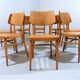 Set of 8 wooden dining chairs 1950’s