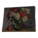 Painting the bouquet of roses, oil on canvas, signed Paul Marengo, art deco