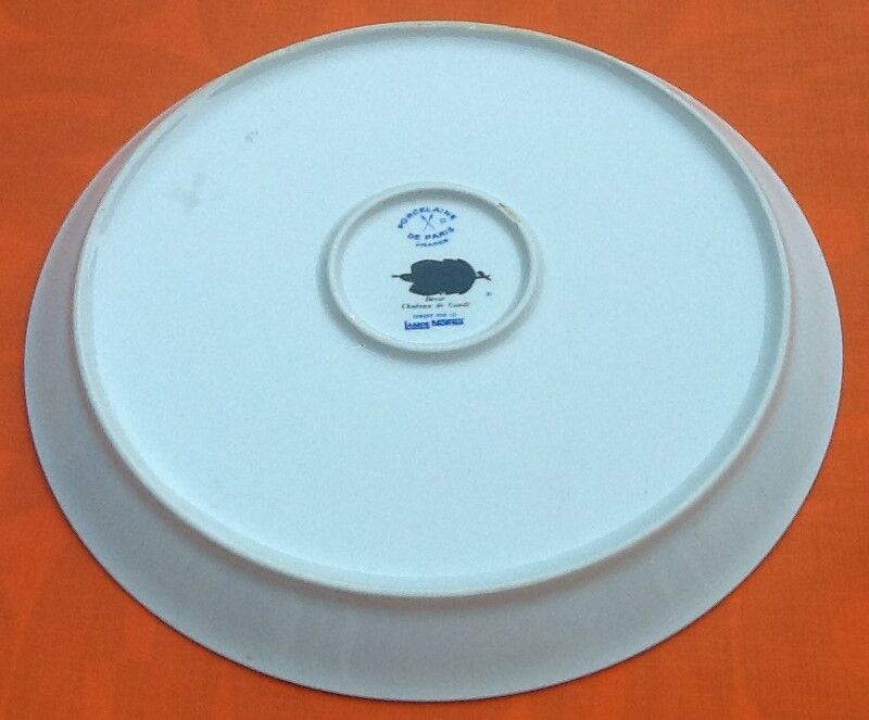 Porcelain de Paris service dish Décor Château de Condé