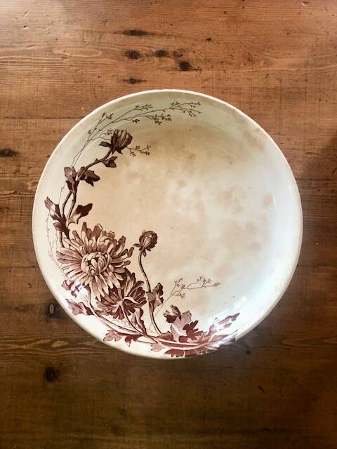 Earthenware compote by Jules Vieillard, Bordeaux