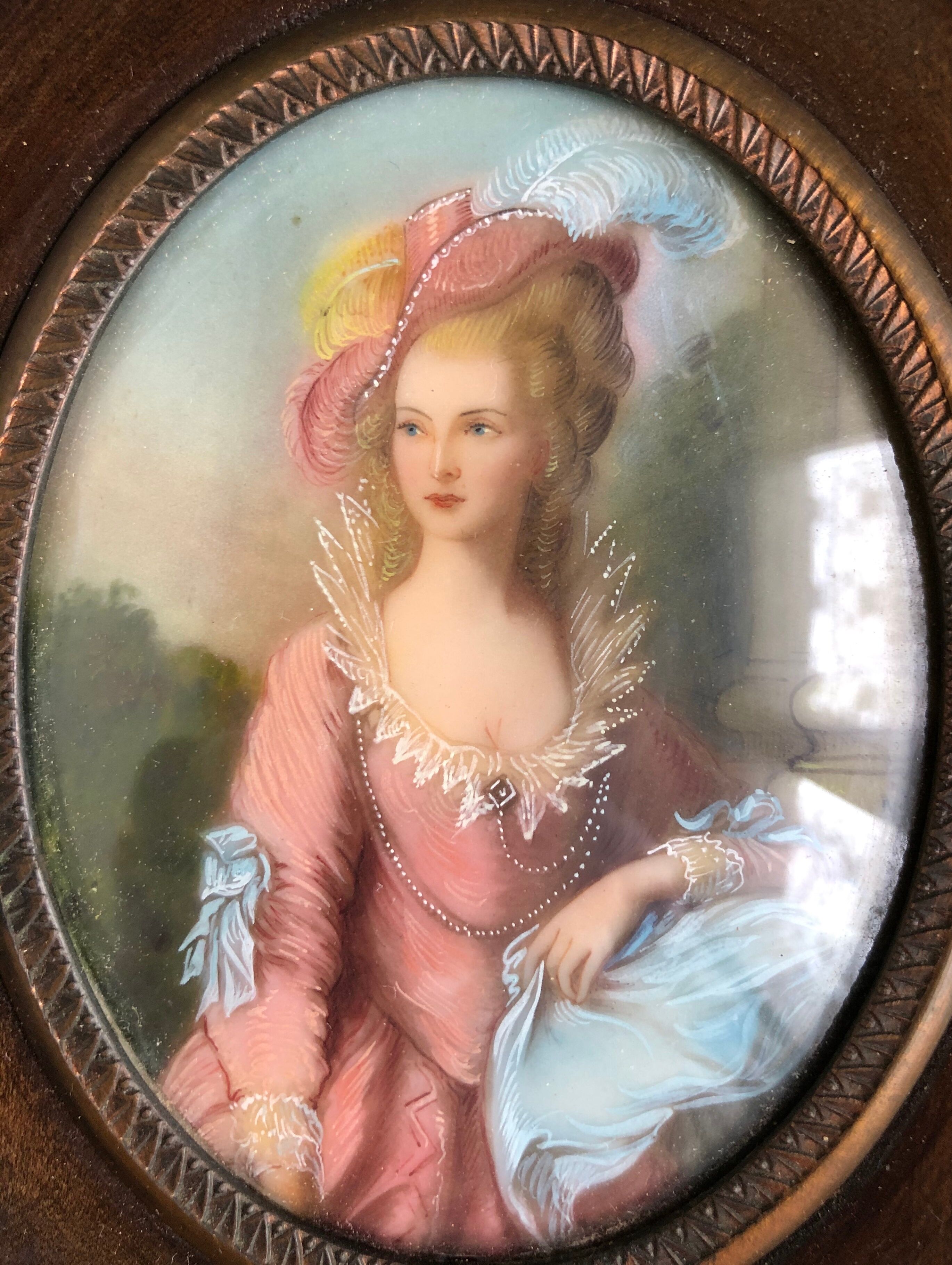 Miniature Napoleon III on ivory