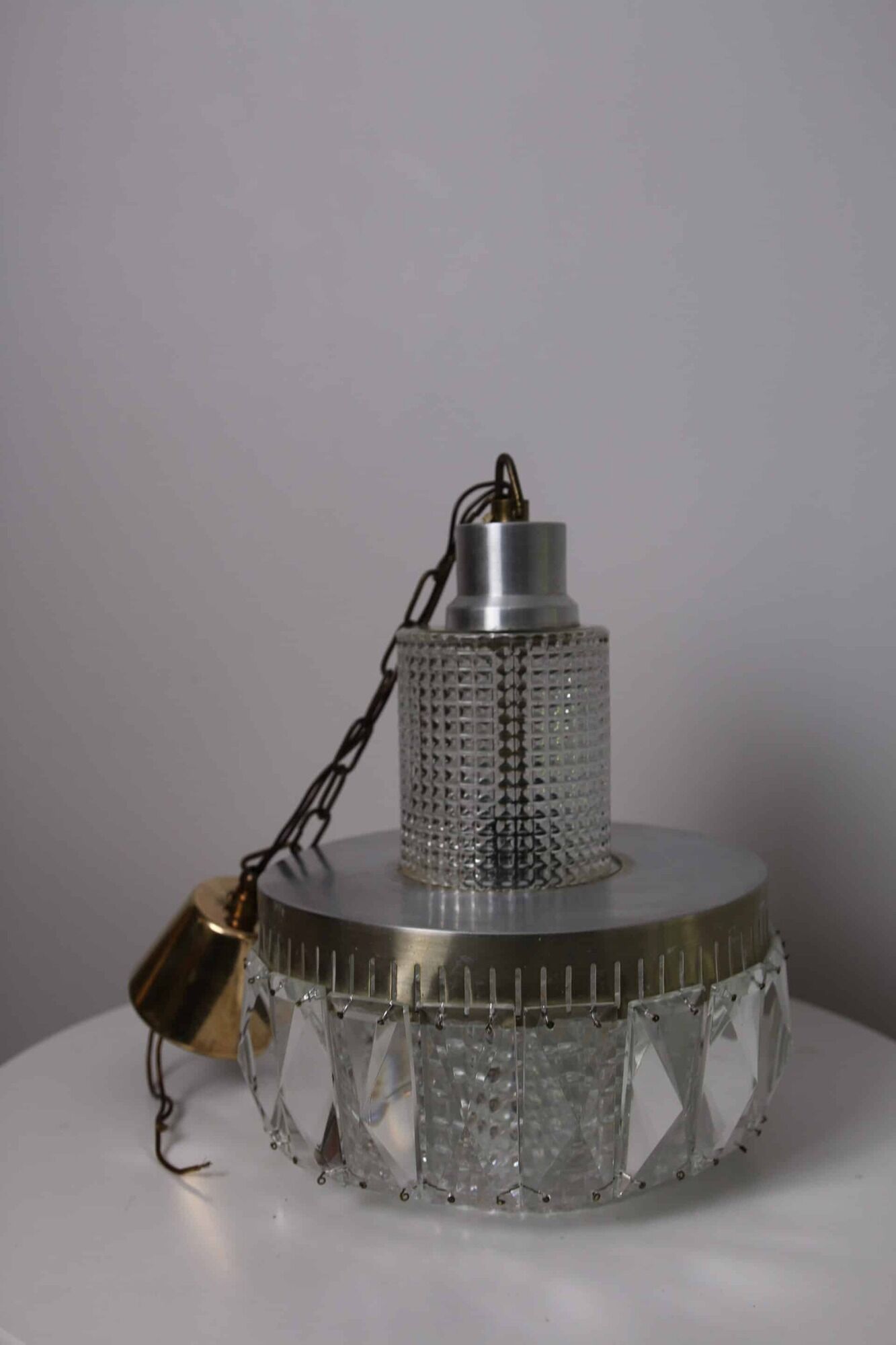 Mid-century chandelier with pendants