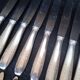 12 + 12 silver metal knives art deco period