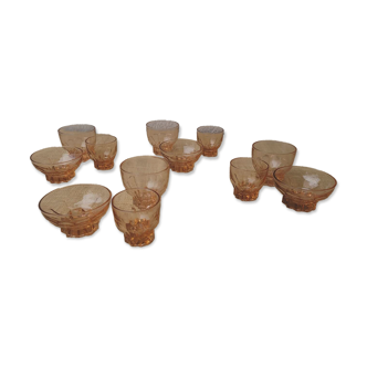60's amber glasses